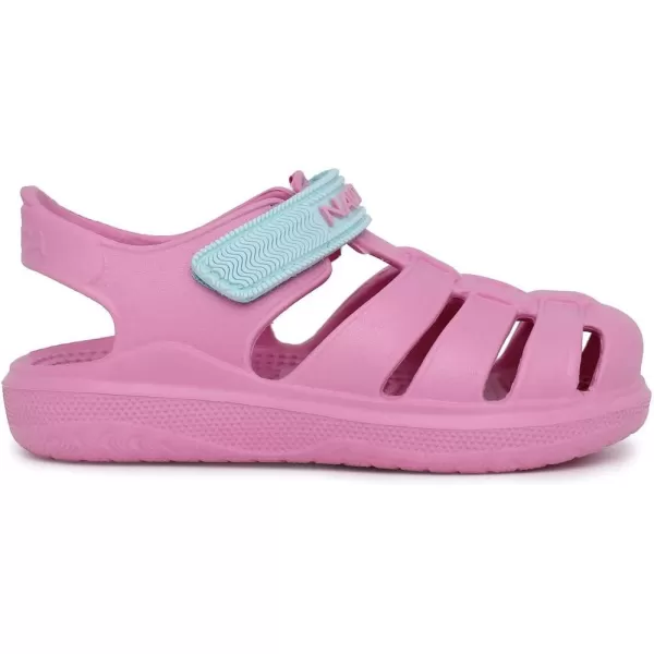Nautica Kids ClosedToe Outdoor Sport Casual Sandals  Lightweight Comfortable Eva Toddler Play Water Shoe SplashestBoy  Girl Little KidToddlerPrisim Pink Aqua