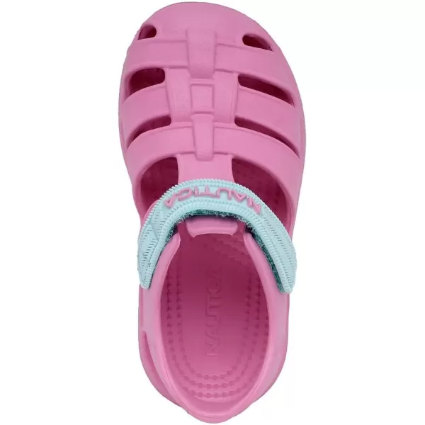 Nautica Kids ClosedToe Outdoor Sport Casual Sandals  Lightweight Comfortable Eva Toddler Play Water Shoe SplashestBoy  Girl Little KidToddlerPrisim Pink Aqua