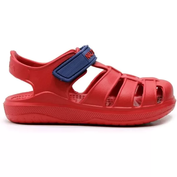 Nautica Kids ClosedToe Outdoor Sport Casual Sandals  Lightweight Comfortable Eva Toddler Play Water Shoe SplashestBoy  Girl Little KidToddlerRed Navy