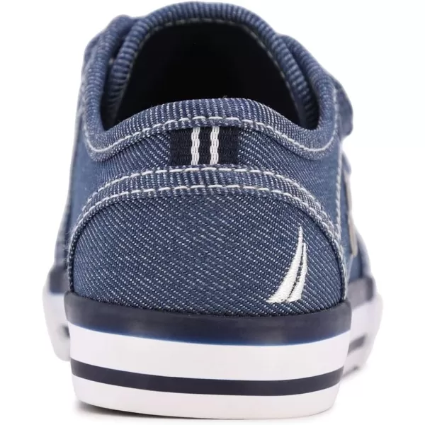 Nautica Kids Double Strap Sneakers  Casual Athletic Shoes for Boys and Girls  Durable and Comfortable Fit for Toddlers and Little KidsBlue Denim