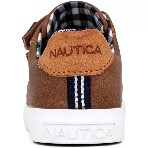 Nautica Kids Double Strap Sneakers  Casual Athletic Shoes for Boys and Girls  Durable and Comfortable Fit for Toddlers and Little KidsTan Smoothames