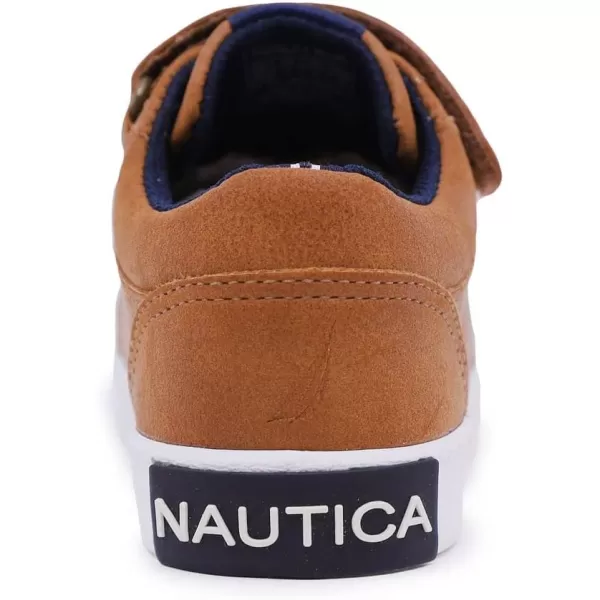 Nautica Kids Double Strap Sneakers  Casual Athletic Shoes for Boys and Girls  Durable and Comfortable Fit for Toddlers and Little KidsTan Smoothariz