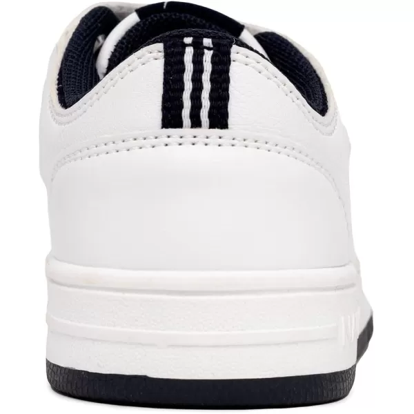 Nautica Kids Double Strap Sneakers  Casual Athletic Shoes for Boys and Girls  Durable and Comfortable Fit for Toddlers and Little KidsWhite Navycaraoni