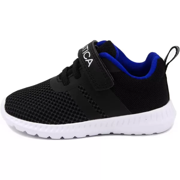 Nautica Kids Fashion Sneaker Athletic School Running Shoe with One Strap Boys  GirlsToddlerLittle KidBlack Blue