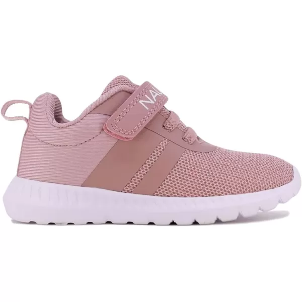 Nautica Kids Fashion Sneaker Athletic School Running Shoe with One Strap Boys  GirlsToddlerLittle KidMauve Knit Iridescent