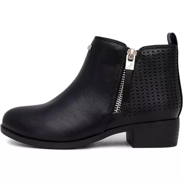 Nautica Kids Girls Ankle Bootie With Side Buckle and Zipper Dress Boot Youth Toddler LittleBig KidsInara Black