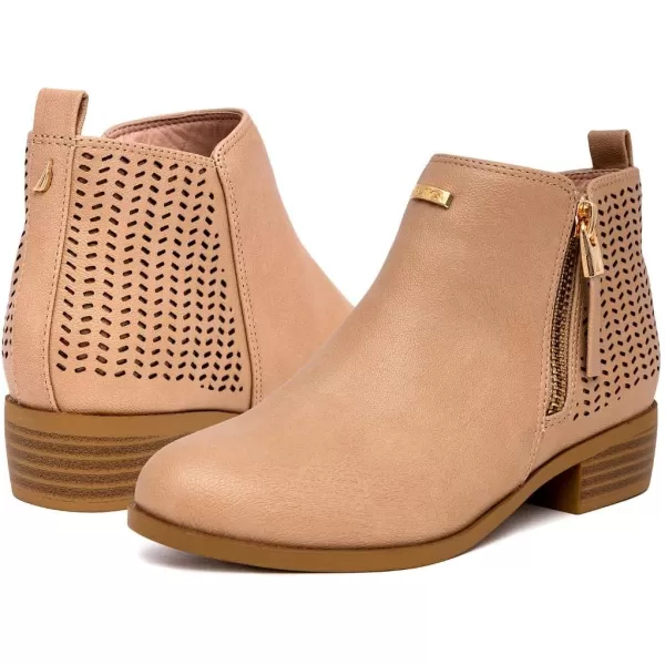Nautica Kids Girls Ankle Bootie With Side Buckle and Zipper Dress Boot Youth Toddler LittleBig KidsInara Blush