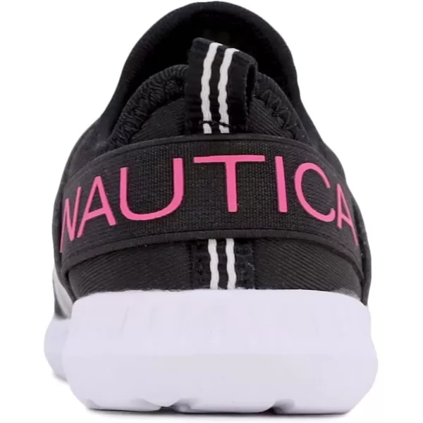 Nautica Kids Girls Metallic Fashion Sneaker LaceUp Athletic Running Shoe I kappil I Big Kid  Little Kid  ToddlerBlack Hc Metallic