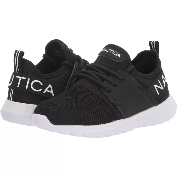 Nautica Kids Girls Metallic Fashion Sneaker LaceUp Athletic Running Shoe I kappil I Big Kid  Little Kid  ToddlerBlack Kappil