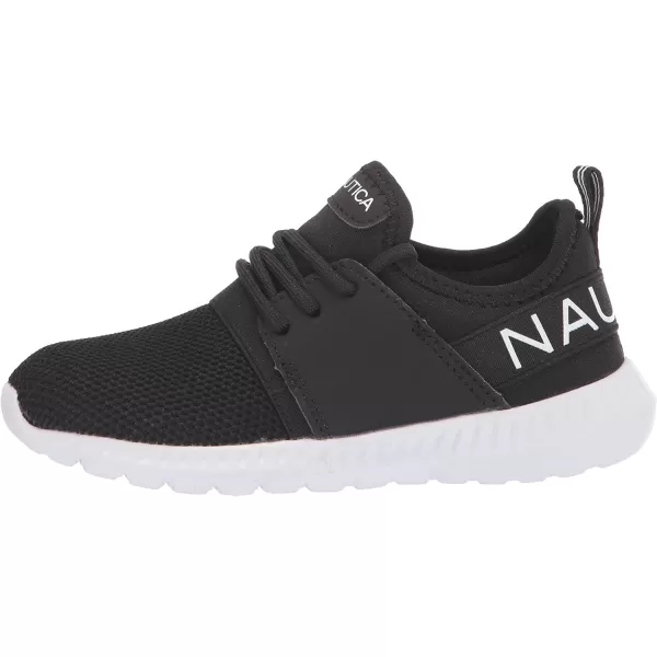 Nautica Kids Girls Metallic Fashion Sneaker LaceUp Athletic Running Shoe I kappil I Big Kid  Little Kid  ToddlerBlack Kappil