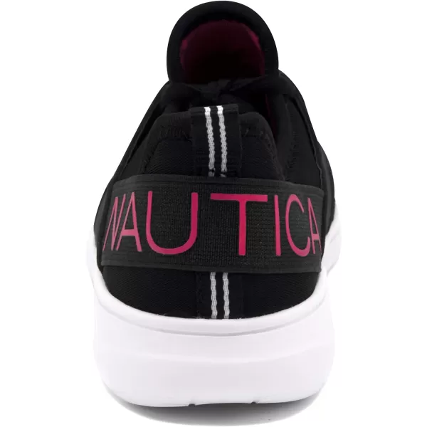 Nautica Kids Girls Metallic Fashion Sneaker LaceUp Athletic Running Shoe I kappil I Big Kid  Little Kid  ToddlerBlack Pink Laceup