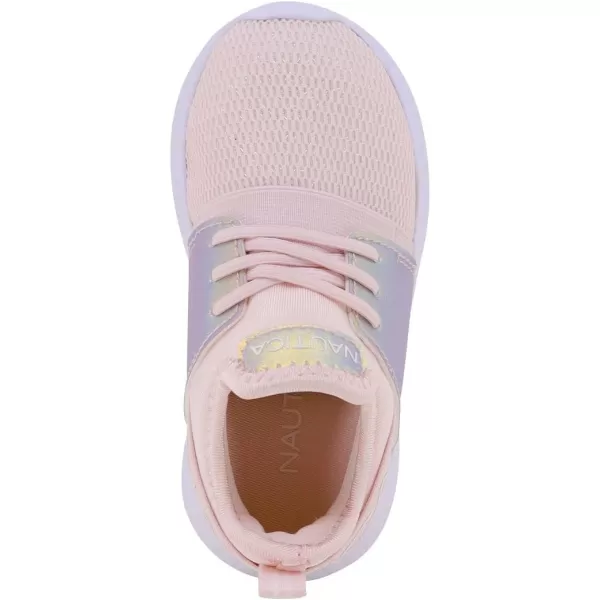 Nautica Kids Girls Metallic Fashion Sneaker LaceUp Athletic Running Shoe I kappil I Big Kid  Little Kid  ToddlerDusty Pink Mesh Iridescent