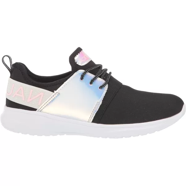 Nautica Kids Girls Metallic Fashion Sneaker LaceUp Athletic Running Shoe I kappil I Big Kid  Little Kid  ToddlerIridescent Black