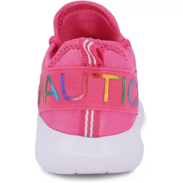 Nautica Kids Girls Metallic Fashion Sneaker LaceUp Athletic Running Shoe I kappil I Big Kid  Little Kid  ToddlerIridescent Fuchsia Rainbow