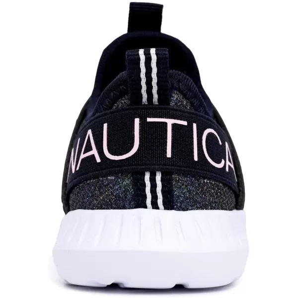 Nautica Kids Girls Metallic Fashion Sneaker LaceUp Athletic Running Shoe I kappil I Big Kid  Little Kid  ToddlerKappil 4navy Oil Slick