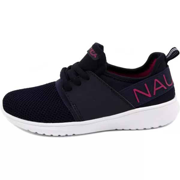 Nautica Kids Girls Metallic Fashion Sneaker LaceUp Athletic Running Shoe I kappil I Big Kid  Little Kid  ToddlerKappilnavy