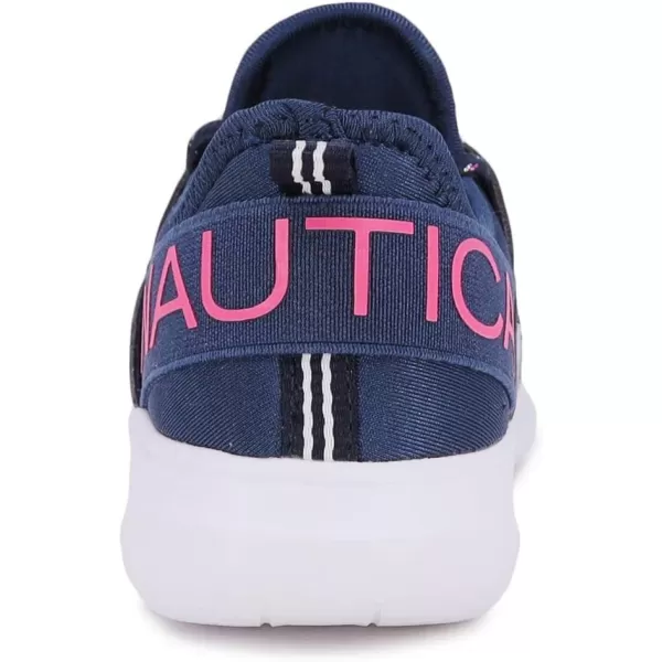 Nautica Kids Girls Metallic Fashion Sneaker LaceUp Athletic Running Shoe I kappil I Big Kid  Little Kid  ToddlerNavy Metallic