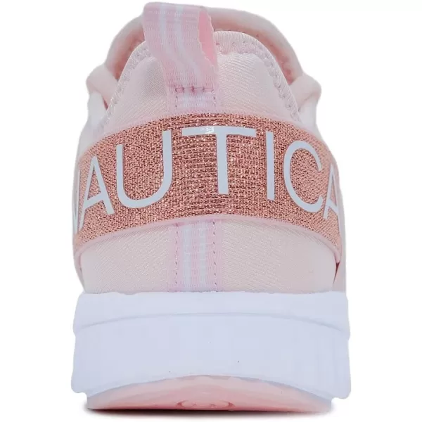 Nautica Kids Girls Metallic Fashion Sneaker LaceUp Athletic Running Shoe I kappil I Big Kid  Little Kid  ToddlerRose Gold Kappil Saga