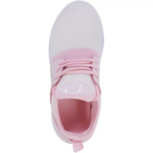 Nautica Kids Girls Metallic Fashion Sneaker LaceUp Athletic Running Shoe I kappil I Big Kid  Little Kid  ToddlerWhite Iridescent