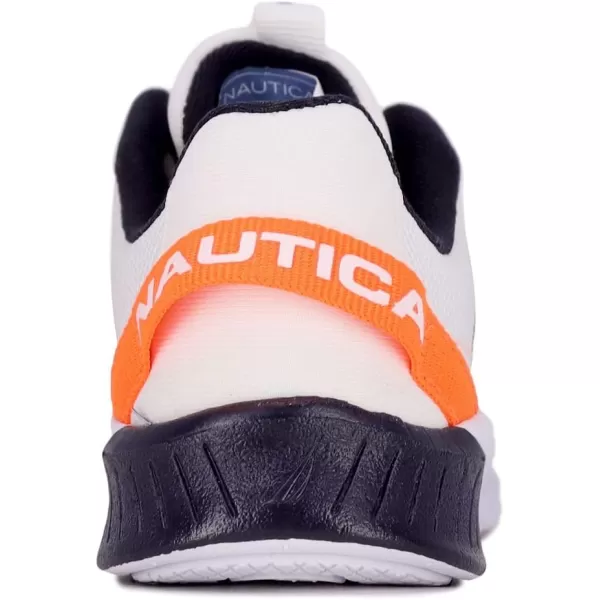 Nautica Kids Girls Metallic Fashion Sneaker LaceUp Athletic Running Shoe I kappil I Big Kid  Little Kid  ToddlerWhite Midnight Orange