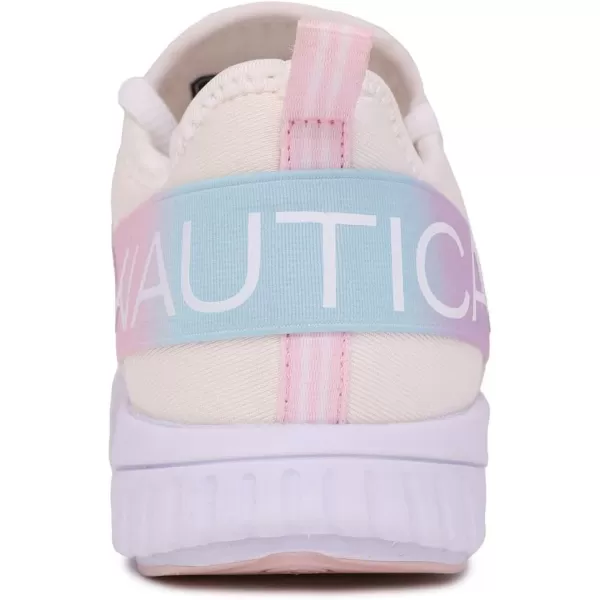 Nautica Kids Girls Metallic Fashion Sneaker LaceUp Athletic Running Shoe I kappil I Big Kid  Little Kid  ToddlerWhite Pale Gradient Kappil Saga