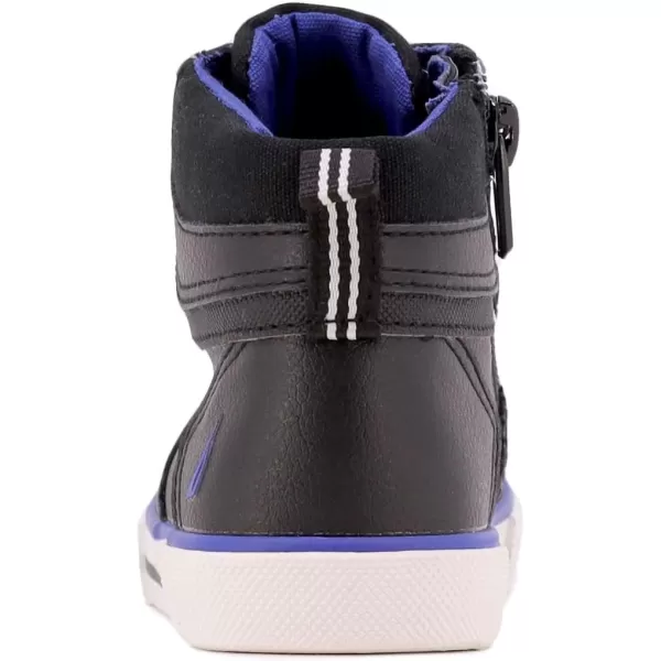 Nautica Kids High Top Sneaker Fashion Boot High Top Basketball Shoe BoysGirls ToddlerLittle KidsBlack Blue