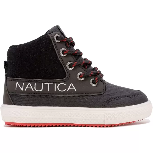 Nautica Kids High Top Sneaker Fashion Boot High Top Basketball Shoe BoysGirls ToddlerLittle KidsBlacktitan