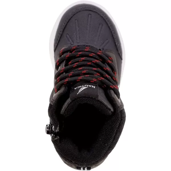 Nautica Kids High Top Sneaker Fashion Boot High Top Basketball Shoe BoysGirls ToddlerLittle KidsBlacktitan