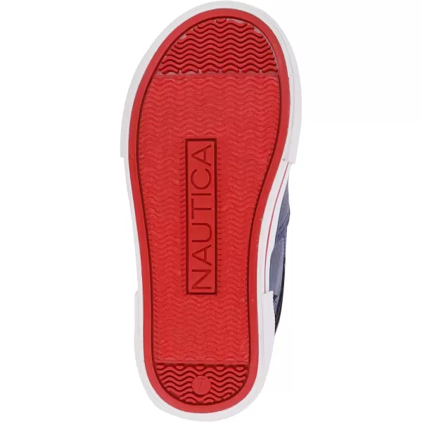 Nautica Kids High Top Sneaker Fashion Boot High Top Basketball Shoe BoysGirls ToddlerLittle KidsNavy Red