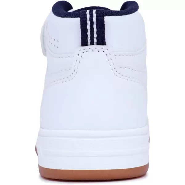 Nautica Kids High Top Sneaker Fashion Boot High Top Basketball Shoe BoysGirls ToddlerLittle KidsWhite Smoothoakford