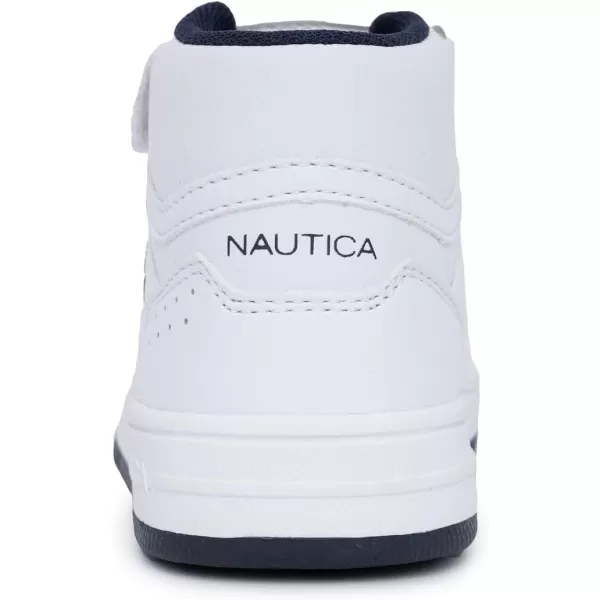 Nautica Kids High Top Sneaker Fashion Boot High Top Basketball Shoe BoysGirls ToddlerLittle KidsWhitehumboldt