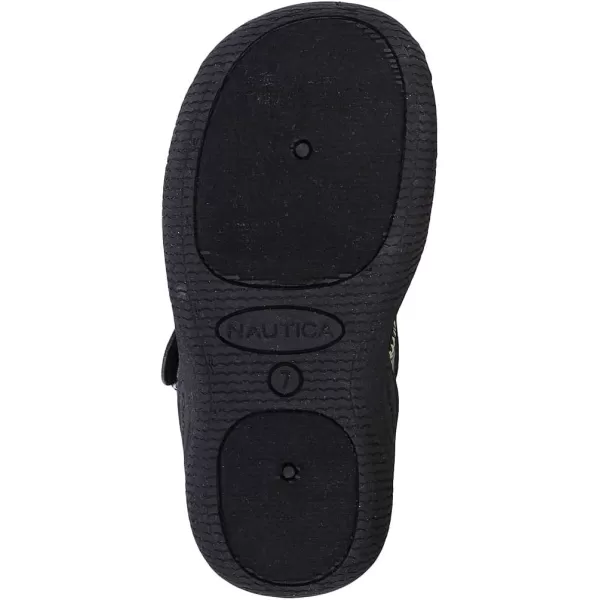 Nautica Kids Kettle Gulf Protective Water ShoeClosedToe Sport Sandal Navy Heather Print ToddlerLittle KidBlack Heather Lime