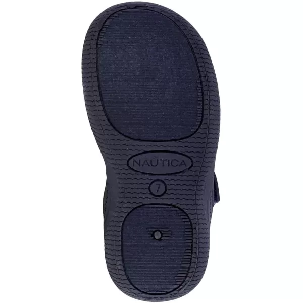 Nautica Kids Kettle Gulf Protective Water ShoeClosedToe Sport Sandal Navy Heather Print ToddlerLittle KidNavy Dino Outline