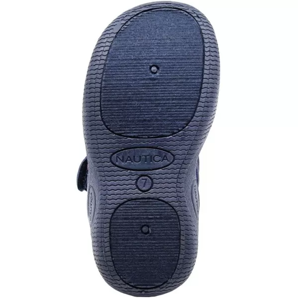 Nautica Kids Kettle Gulf Protective Water ShoeClosedToe Sport Sandal Navy Heather Print ToddlerLittle KidNavy Red Sharks