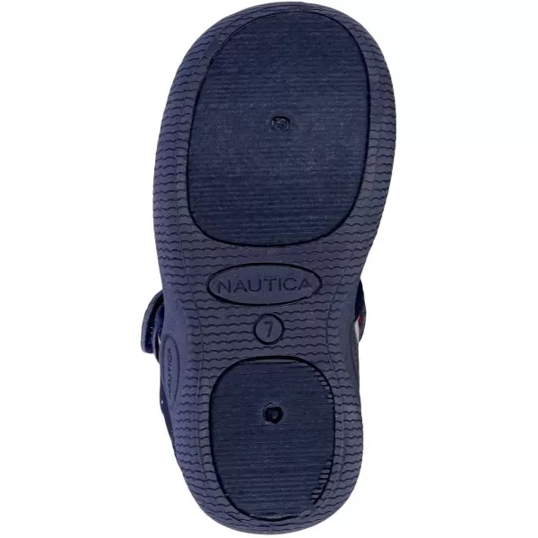 Nautica Kids Kettle Gulf Protective Water ShoeClosedToe Sport Sandal Navy Heather Print ToddlerLittle KidNavy Starry Seas