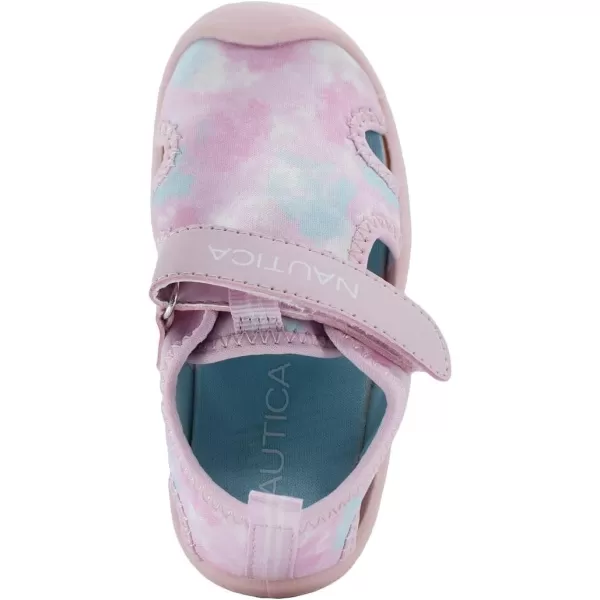 Nautica Kids Kettle Gulf Protective Water ShoeClosedToe Sport Sandal Navy Heather Print ToddlerLittle KidPink Blue Sponge