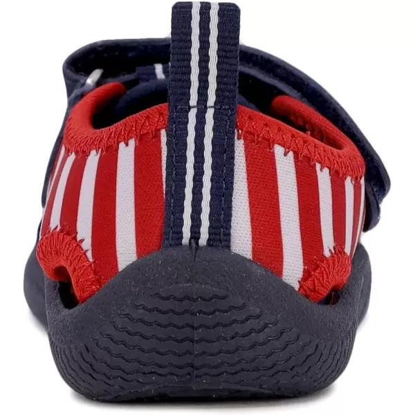 Nautica Kids Kettle Gulf Protective Water ShoeClosedToe Sport Sandal Navy Heather Print ToddlerLittle KidStars and Stripe