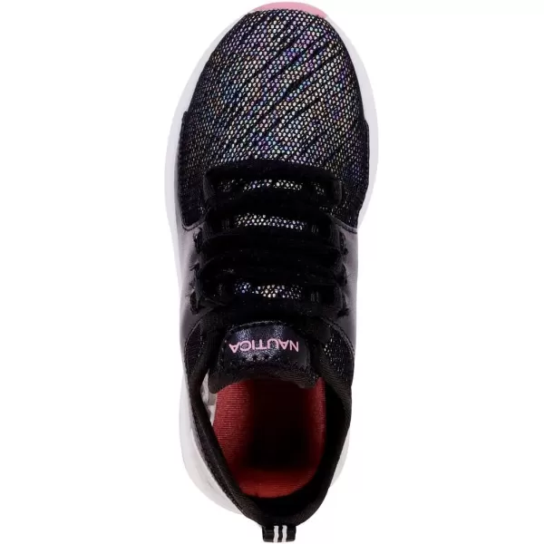 Nautica Kids LaceUp Sneakers  Comfortable Running Shoes for Boys and Girls  Little KidBig KidBlack Metallicforge Pond 2