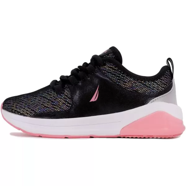 Nautica Kids LaceUp Sneakers  Comfortable Running Shoes for Boys and Girls  Little KidBig KidBlack Metallicforge Pond 2