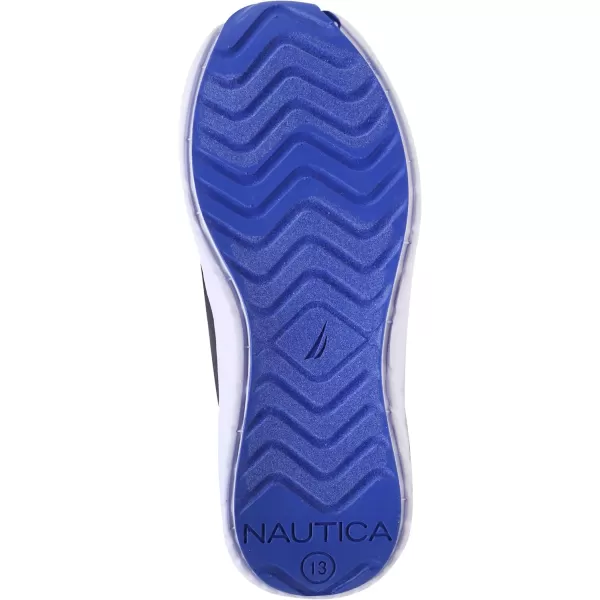 Nautica Kids LaceUp Sneakers  Comfortable Running Shoes for Boys and Girls  Little KidBig KidBlack White Cobalt