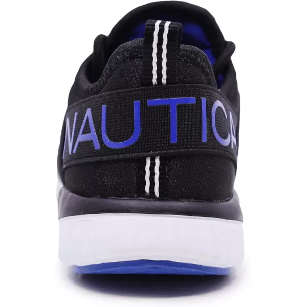 Nautica Kids LaceUp Sneakers  Comfortable Running Shoes for Boys and Girls  Little KidBig KidBlack White Cobalt