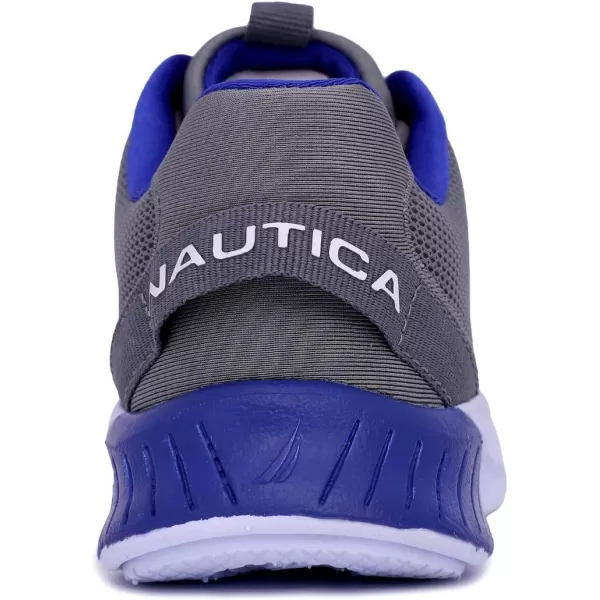 Nautica Kids LaceUp Sneakers  Comfortable Running Shoes for Boys and Girls  Little KidBig KidGrey Bright Cobaltmanalapin