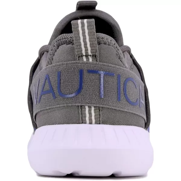 Nautica Kids LaceUp Sneakers  Comfortable Running Shoes for Boys and Girls  Little KidBig KidGrey Cobaltkappil 4