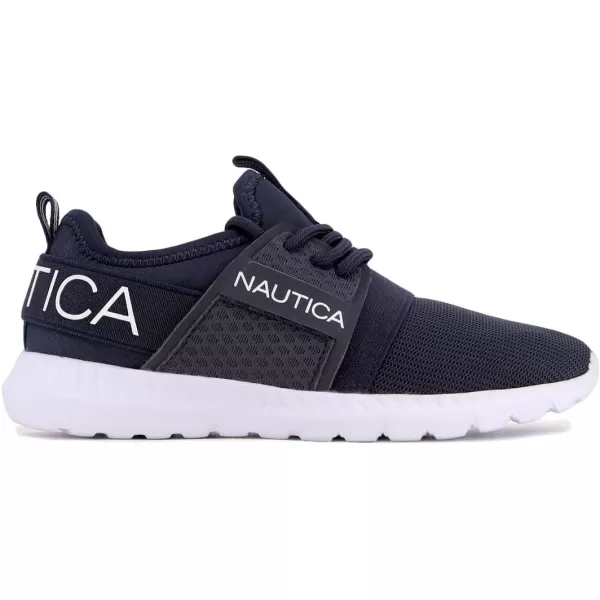 Nautica Kids LaceUp Sneakers  Comfortable Running Shoes for Boys and Girls  Little KidBig KidMidnight Meshkappil 4