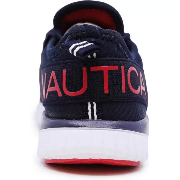 Nautica Kids LaceUp Sneakers  Comfortable Running Shoes for Boys and Girls  Little KidBig KidNavy White Red