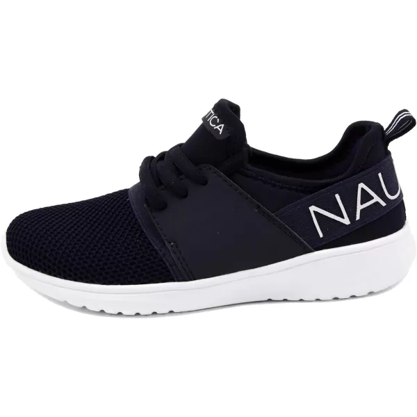 Nautica Kids LaceUp Sneakers  Comfortable Running Shoes for Boys and Girls  Little KidBig KidNavyWhite