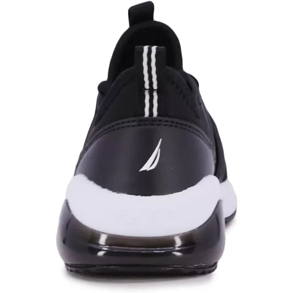 Nautica Kids LaceUp Sneakers  Comfortable Running Shoes for Boys and Girls  Little KidBig KidParks Buoy Black White
