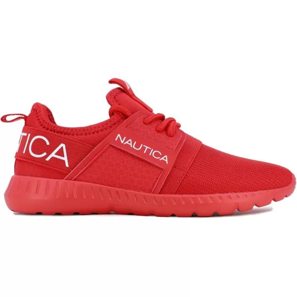 Nautica Kids LaceUp Sneakers  Comfortable Running Shoes for Boys and Girls  Little KidBig KidRed Monokappil 4