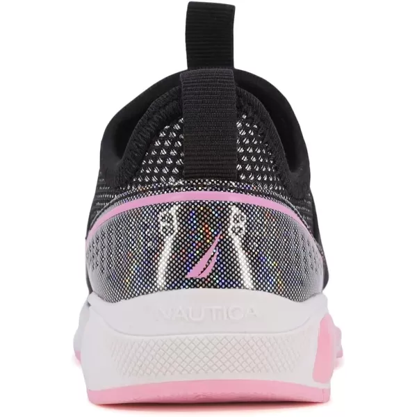 Nautica Kids Light Up Flashing Sneaker Athletic Running Shoes LaceUpBungeeSlipon Boy  GirlLittle KidBig Kid Kappil Parks Neave LightsBlack Disco Iridescent Lightsalois