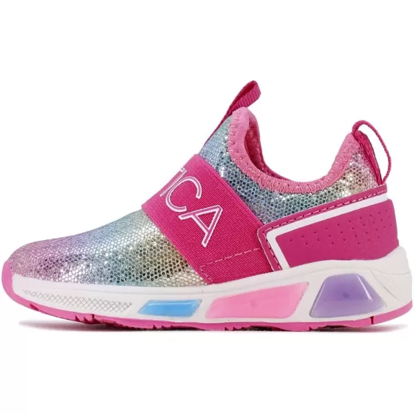 Nautica Kids Light Up Flashing Sneaker Athletic Running Shoes LaceUpBungeeSlipon Boy  GirlLittle KidBig Kid Kappil Parks Neave LightsBright Glitter Rainbow Lightsalois